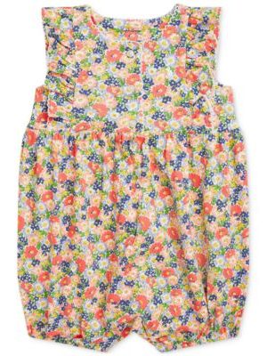 Polo Ralph Lauren Baby Ruffled Floral Shortall