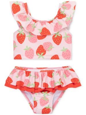 Little Me Baby Girls Strawberry-Print 2-Piece Swimsuit