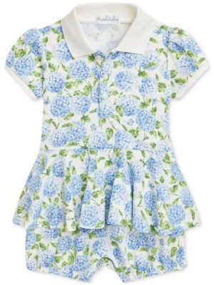 Polo Ralph Lauren Baby Floral Peplum Shortall