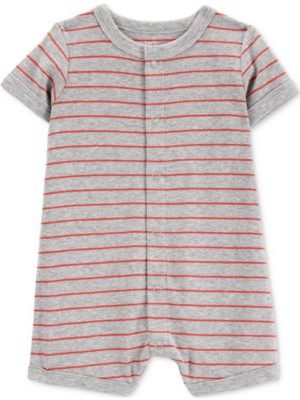 Carter's Baby Boys Crab Striped Short-Sleeve Romper