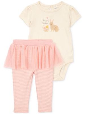 Carter's Baby Girls 2-Pc. Bunny Bodysuit & Tutu Pants Set