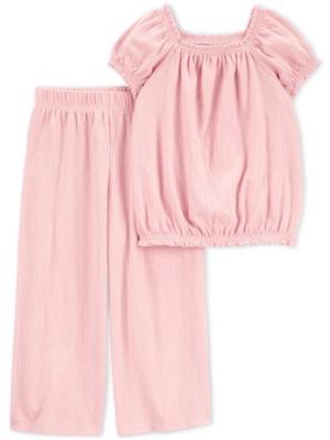Carter's Baby Girls Top & Pull-On Pants, 2 Piece Set