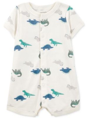 Carter's Baby Boys Cotton Short-Sleeve Snap-Up Romper