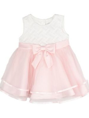 Rare Editions Baby Girl Two-Tone Basket Weave Social Dress