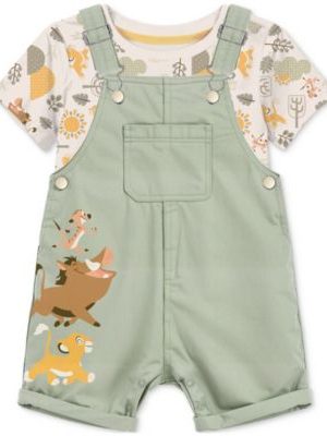 Disney Baby Boys 2-Pc. Lion King T-Shirt & Shortall Set