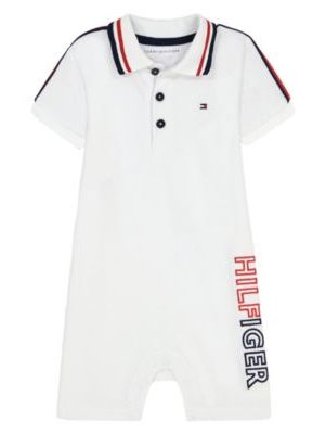 Tommy Hilfiger Baby Boys Pique Short Sleeve Signature Polo Bodysuit