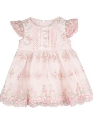 Rare Editions Baby Girls Embroidered Organza Social Dress