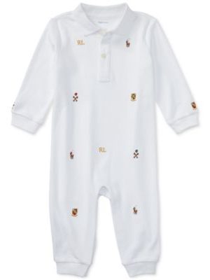 Polo Ralph Lauren Baby Boys Embroidered Polo Cotton Coverall