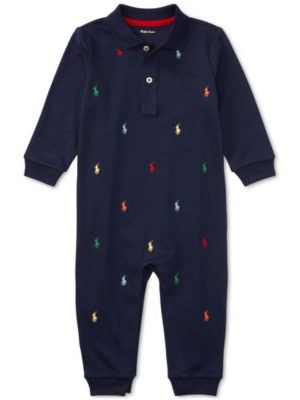 Polo Ralph Lauren Baby Boys Schiffli Cotton Coverall