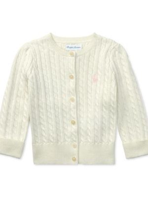 Polo Ralph Lauren Baby Girls Cable-Knit Cotton Cardigan