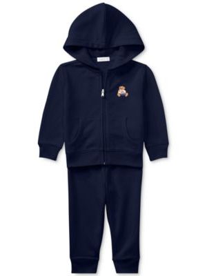 Polo Ralph Lauren Baby Boys Bear Hoodie and Pants, 2 Piece Set