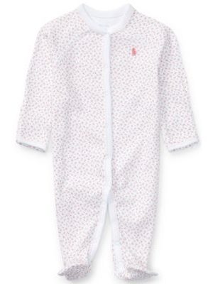 Polo Ralph Lauren Baby Girls Floral Cotton Coverall