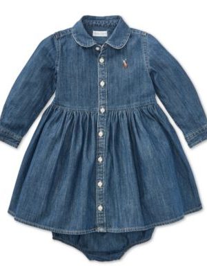 Polo Ralph Lauren Baby Girls Denim Cotton Shirtdress